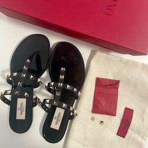 Valentino Rockstud Jelly Sandal